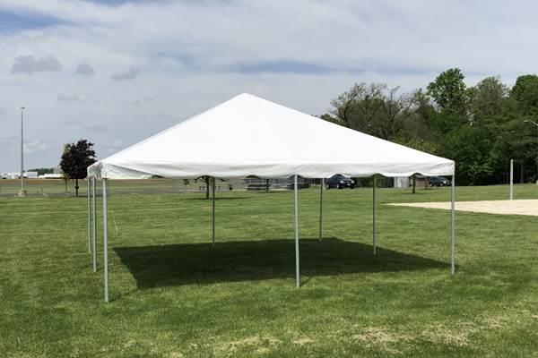 20'Wx20'Lx12'H white frame tent canopy